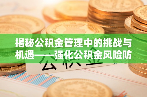 应县揭秘公积金管理中的挑战与机遇——强化公积金风险防控的多维策略